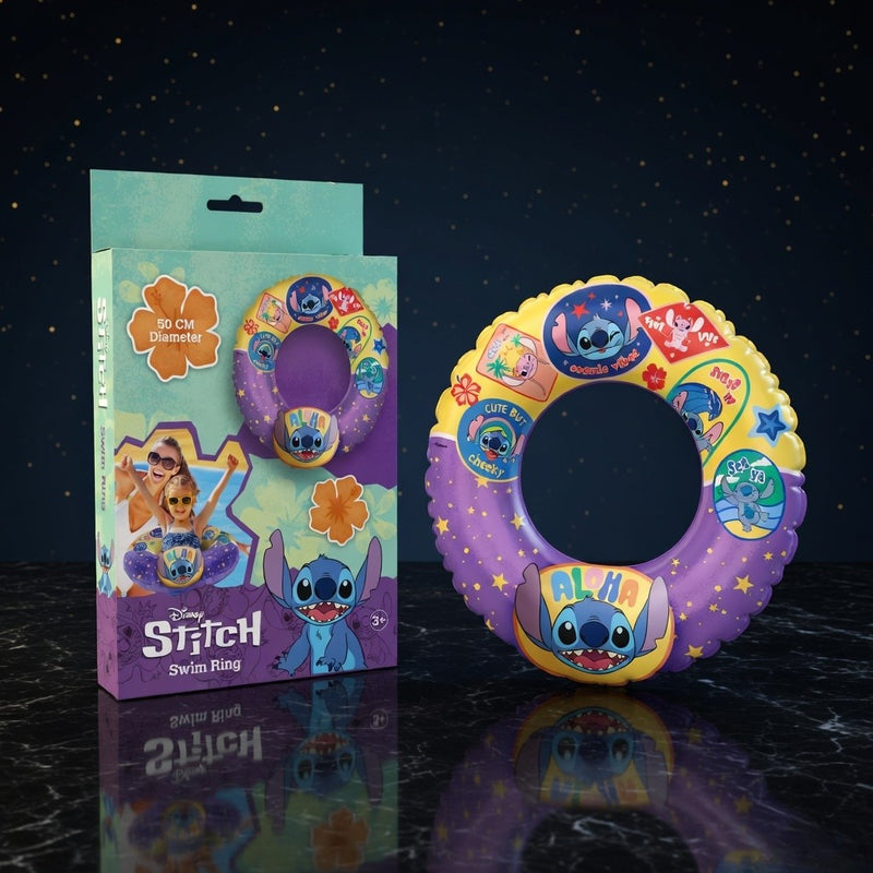 Disney 3D Swim Ring  - Stich - Packed In Color Box - 50 Cm Wide-1