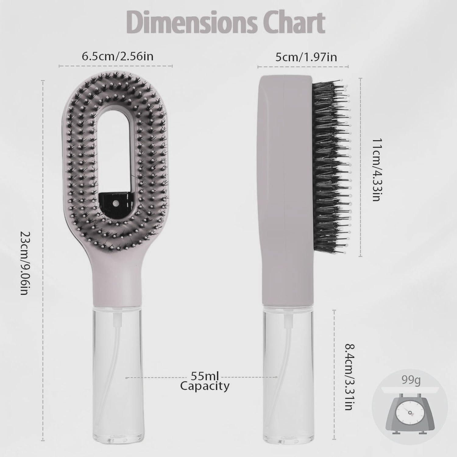 2-In-1 Detangler Hair Brush Blue-5