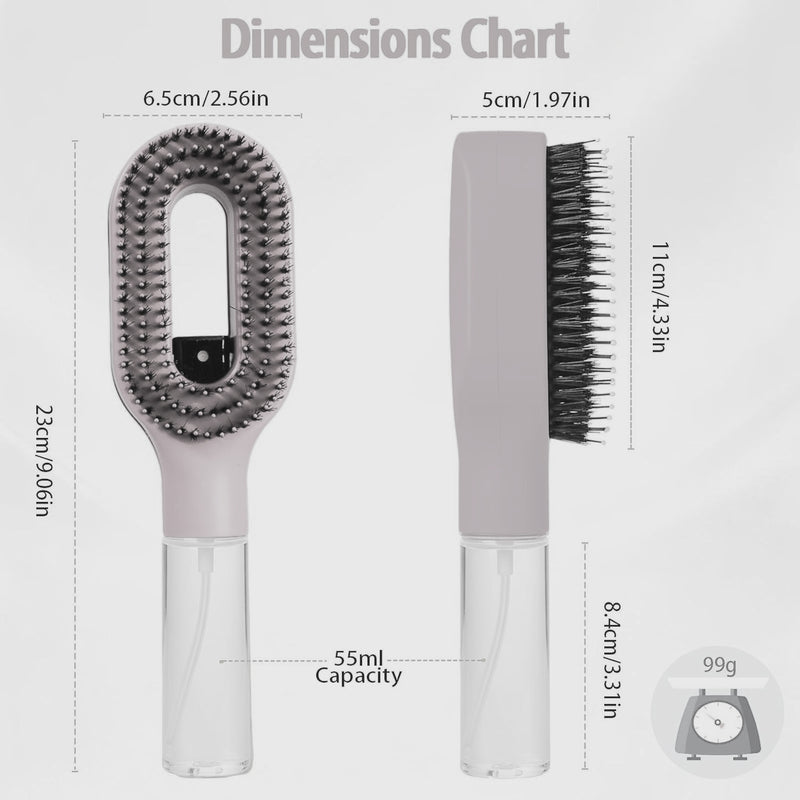 2-In-1 Detangler Hair Brush Dark Pink-5