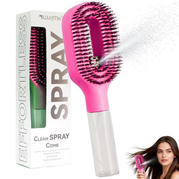 2-In-1 Detangler Hair Brush Dark Pink