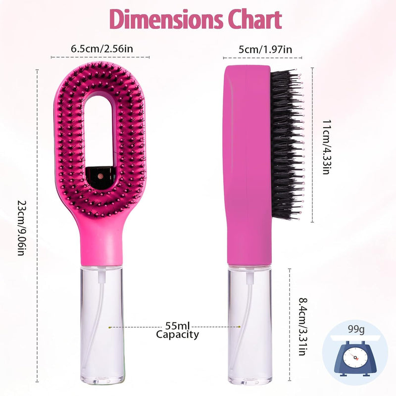 2-In-1 Detangler Hair Brush Dark Pink-3