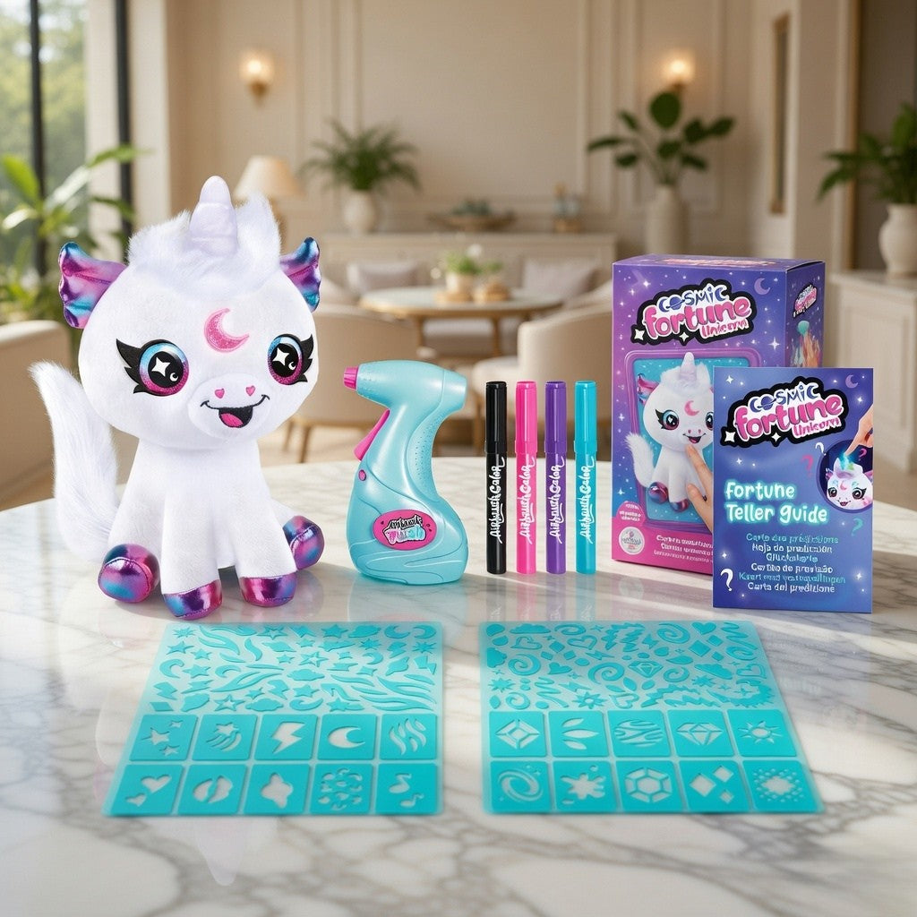 Airbrush Plush - Cosmic Unicorn-1
