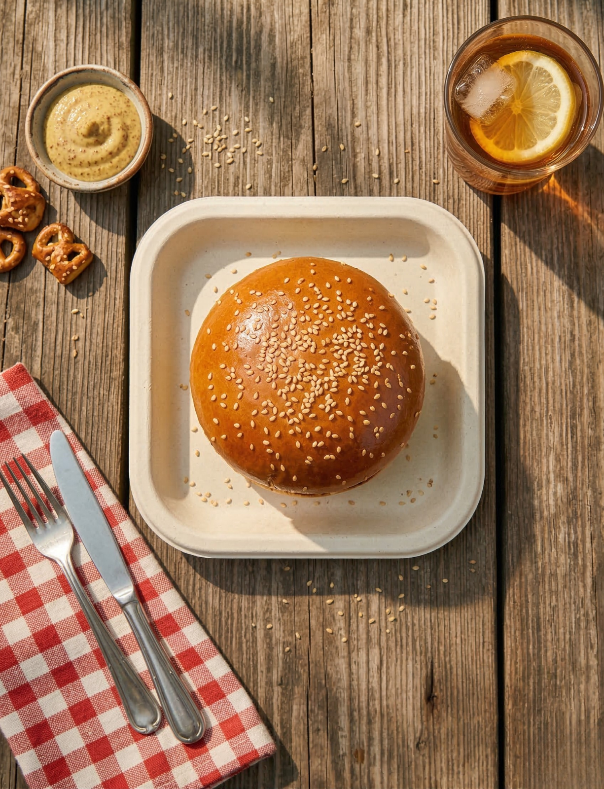 Bagasse Disposable Square Plate-3