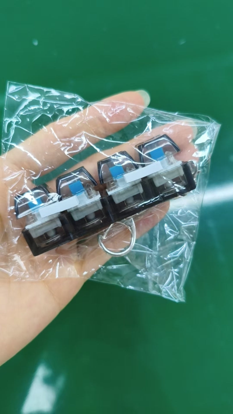 4 Key Light Up Black Keycap Keychain-4