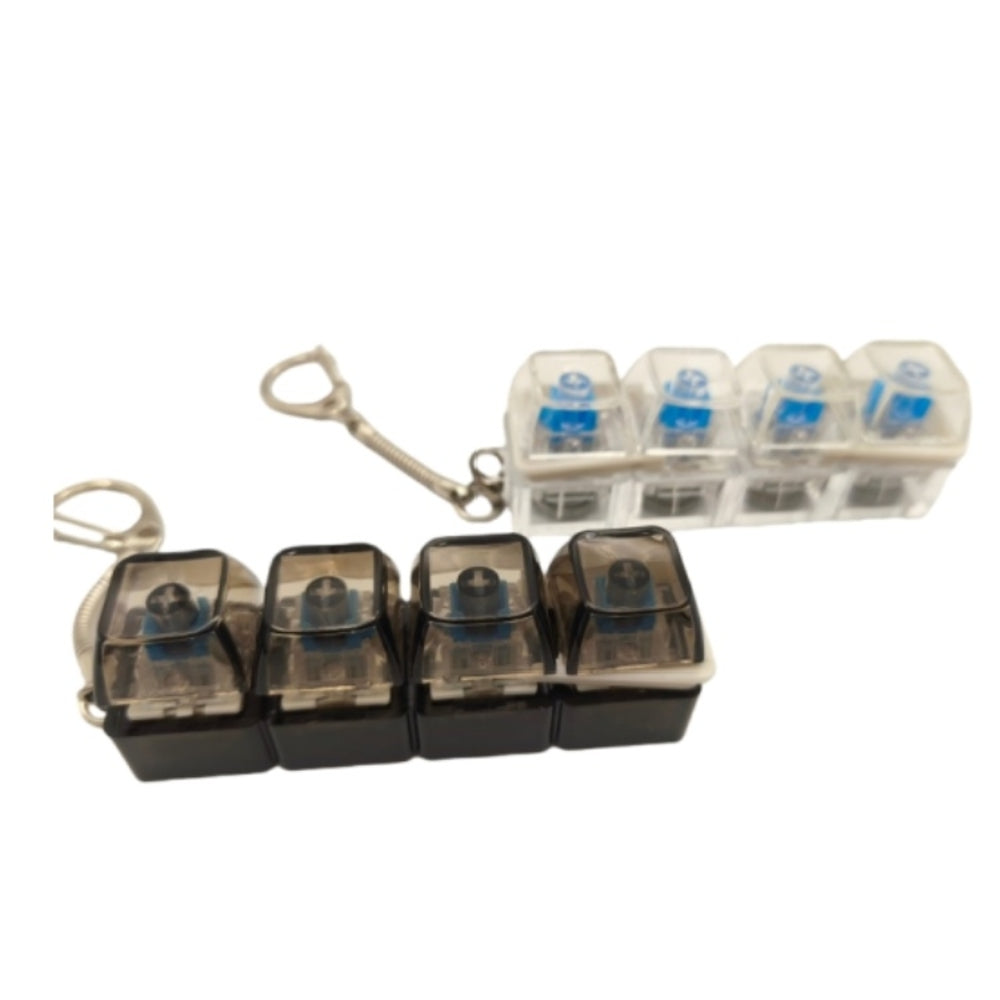 4 Key Light Up Black Keycap Keychain-8