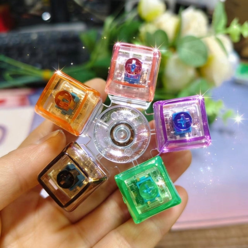 5 Key Light Up Spinning Top Keychain-3