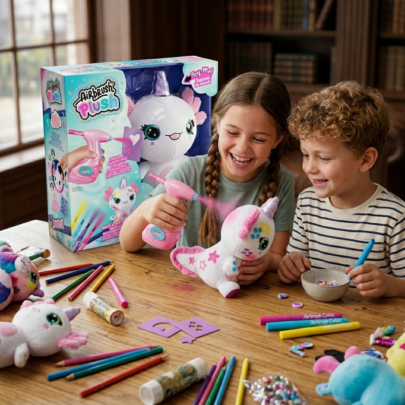 Airbrush Plush - Axolotlcorn Light Up-2