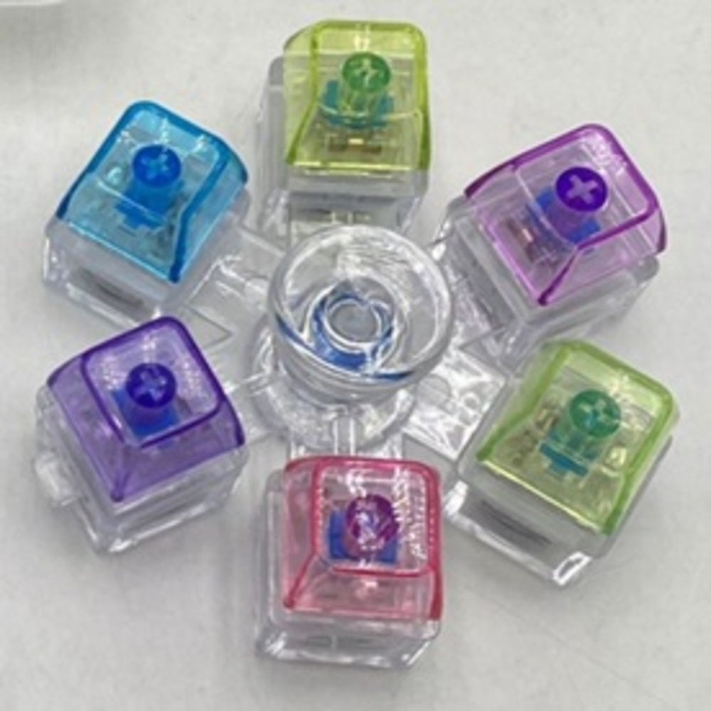 6 Key Light Up Spinning Top Keychain-1