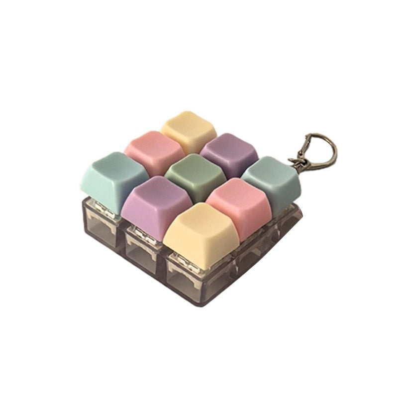 9 Key Light Up Macaron Keycap Keychain-5