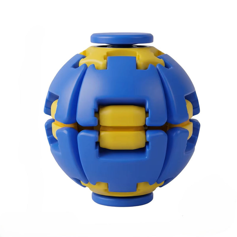 Ball Spinner Fidget Toy with Light | Sensory Stress Relief Fidget Toy for Kids & Adults - Blue Colour-11