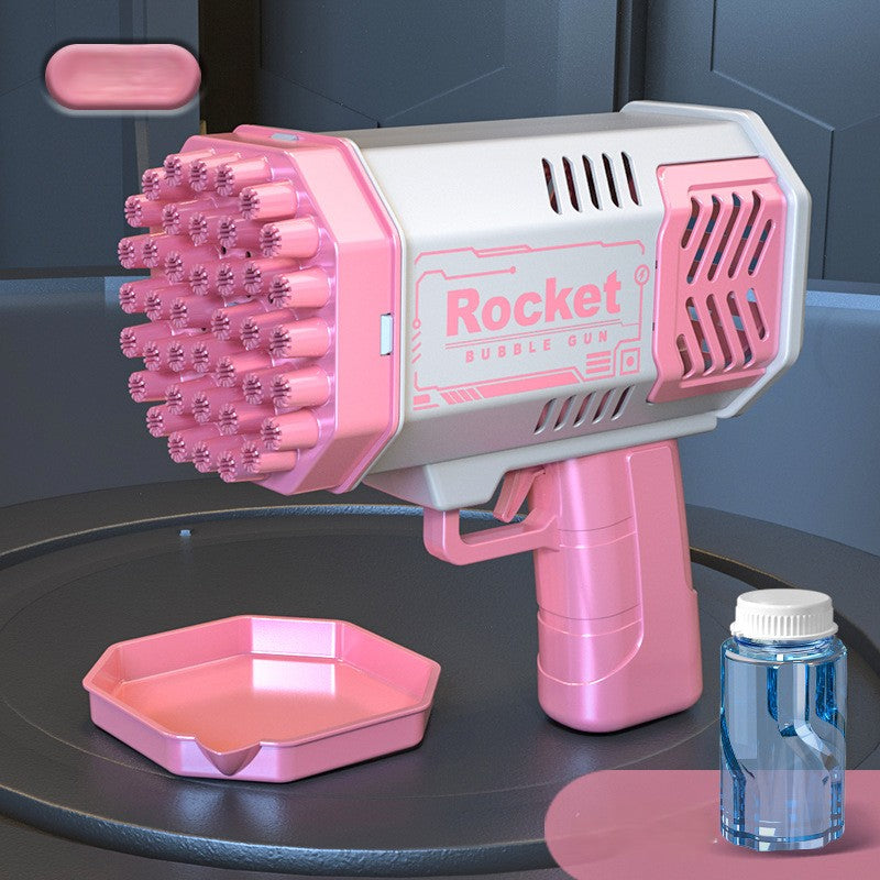 Automatic Bubble Gun Toy – Multi-Bubble Blaster for Kids Outdoor Play & Parties - Pink Colour-7