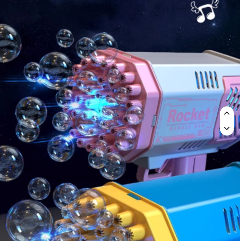 Automatic Bubble Gun Toy – Multi-Bubble Blaster for Kids Outdoor Play & Parties - Pink Colour-8
