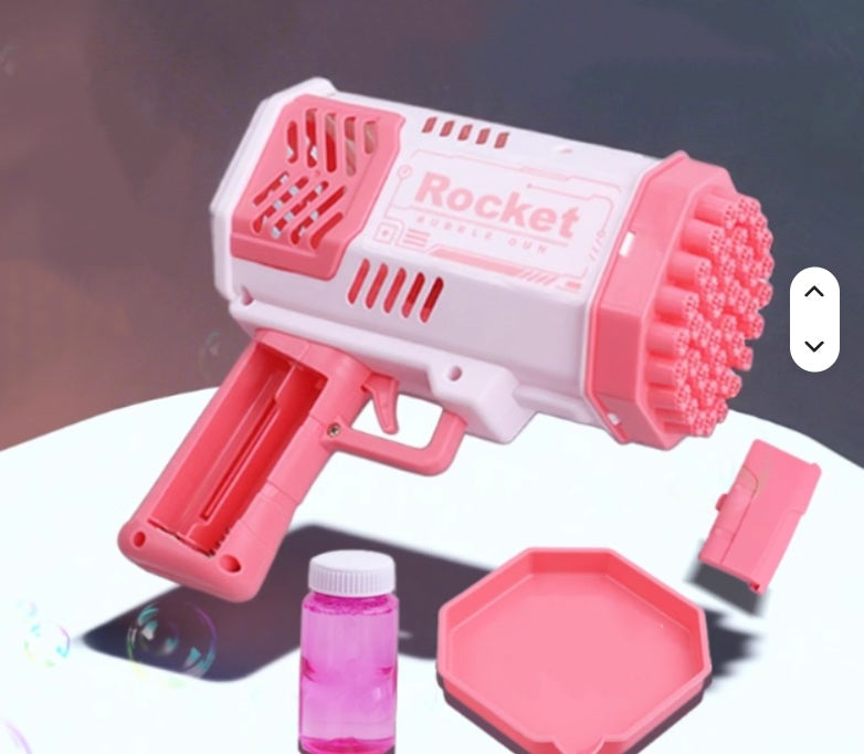 Automatic Bubble Gun Toy – Multi-Bubble Blaster for Kids Outdoor Play & Parties - Pink Colour-5