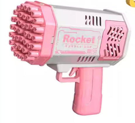 Automatic Bubble Gun Toy – Multi-Bubble Blaster for Kids Outdoor Play & Parties - Pink Colour-1