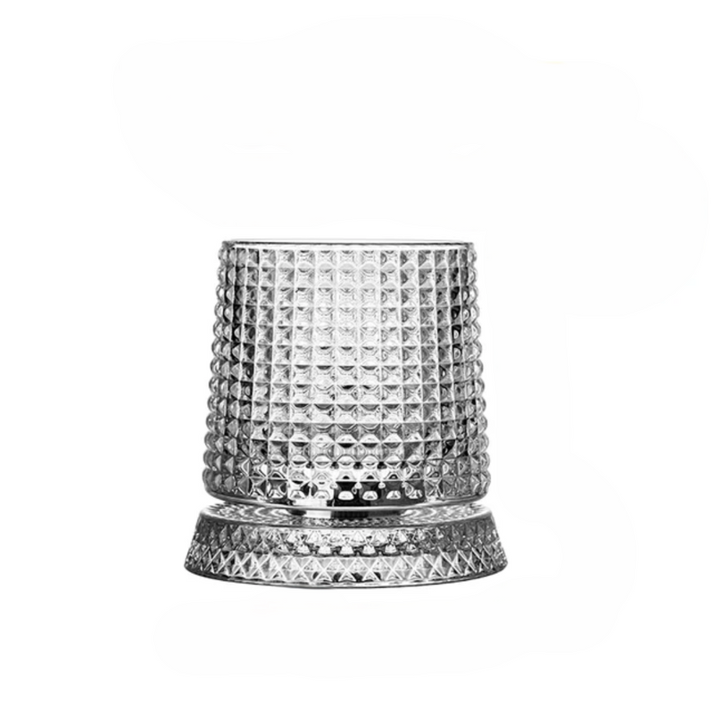 Swriling 360 Degree Glass - Checked + 1 Coaster + 1 Gliwing Cube-3