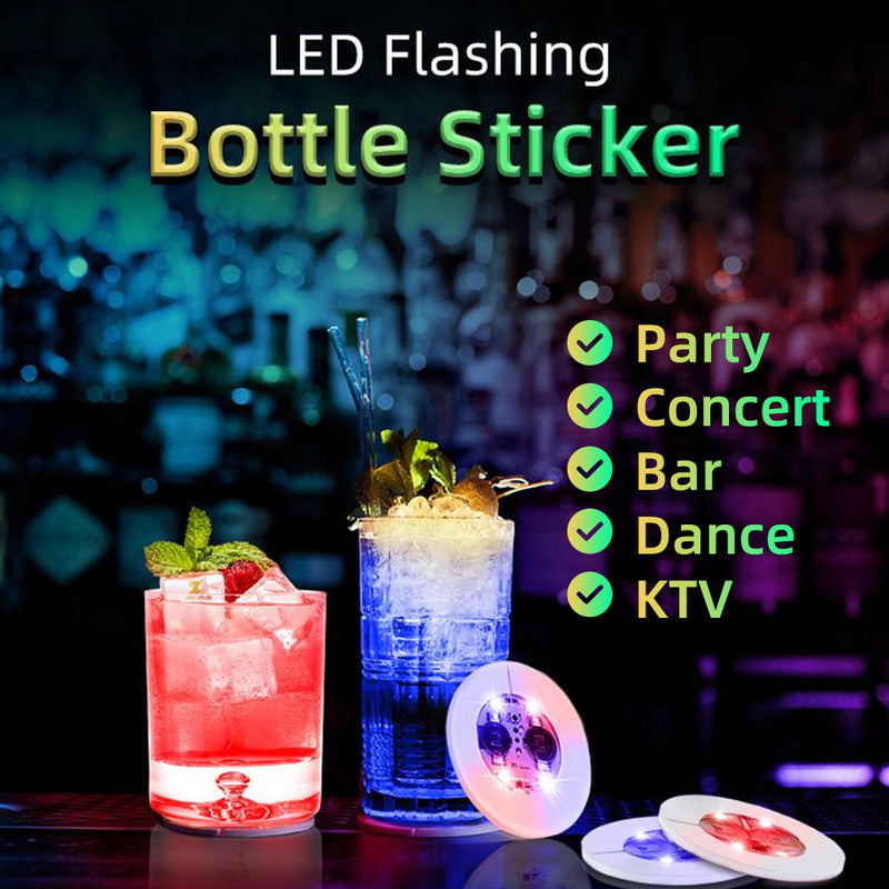 LED Light Up Coaster for Glass / Tumbler / Bottle - Yellow 10pc Set-7