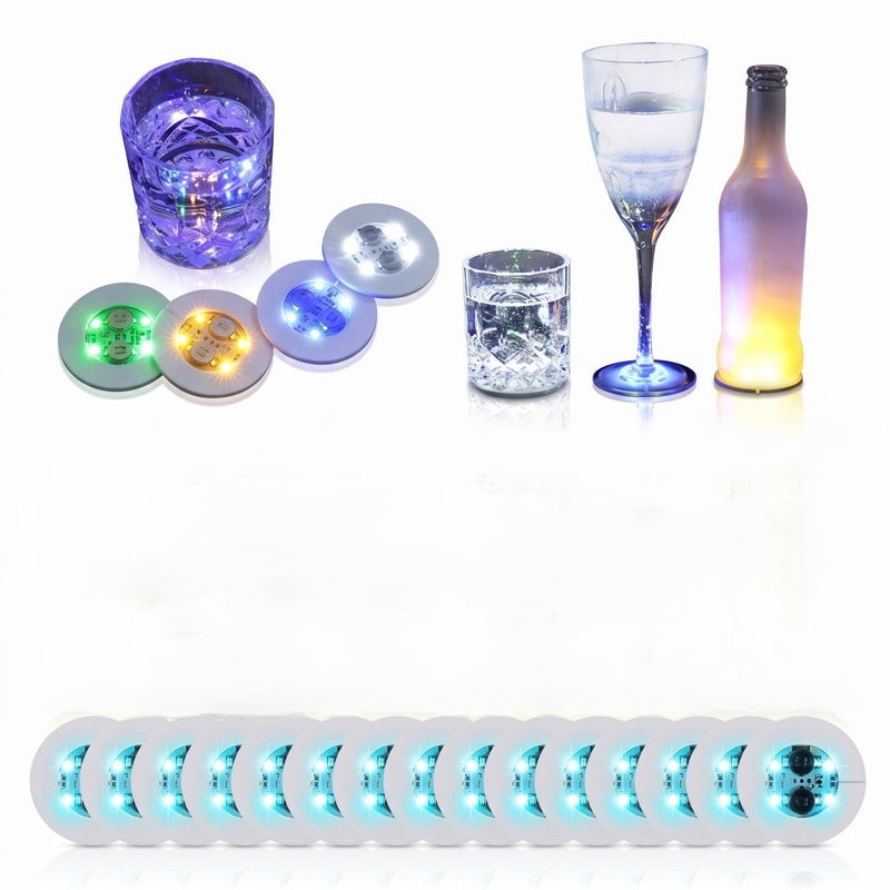 LED Light Up Coaster for Glass / Tumbler / Bottle - Green 10pc Set-7