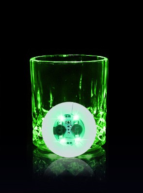 LED Light Up Coaster for Glass / Tumbler / Bottle - Green 10pc Set-5