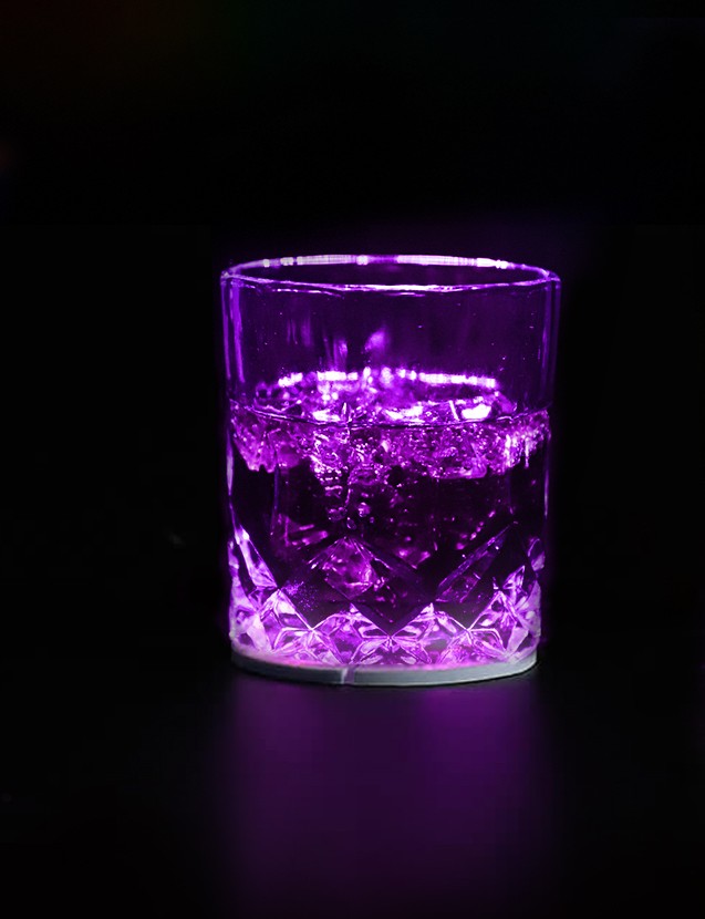 LED Light Up Coaster for Glass / Tumbler / Bottle - Purple 10pc Set-5
