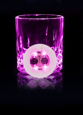 LED Light Up Coaster for Glass / Tumbler / Bottle - Purple 10pc Set-13