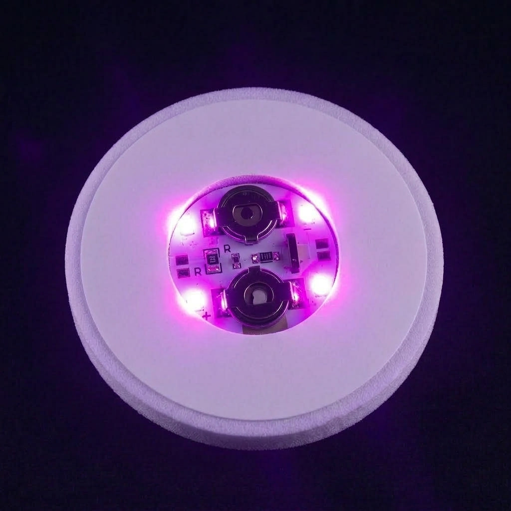 LED Light Up Coaster for Glass / Tumbler / Bottle - Purple 10pc Set-3