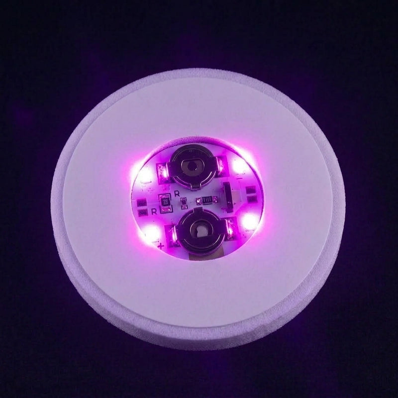 LED Light Up Coaster for Glass / Tumbler / Bottle - Purple 10pc Set-3
