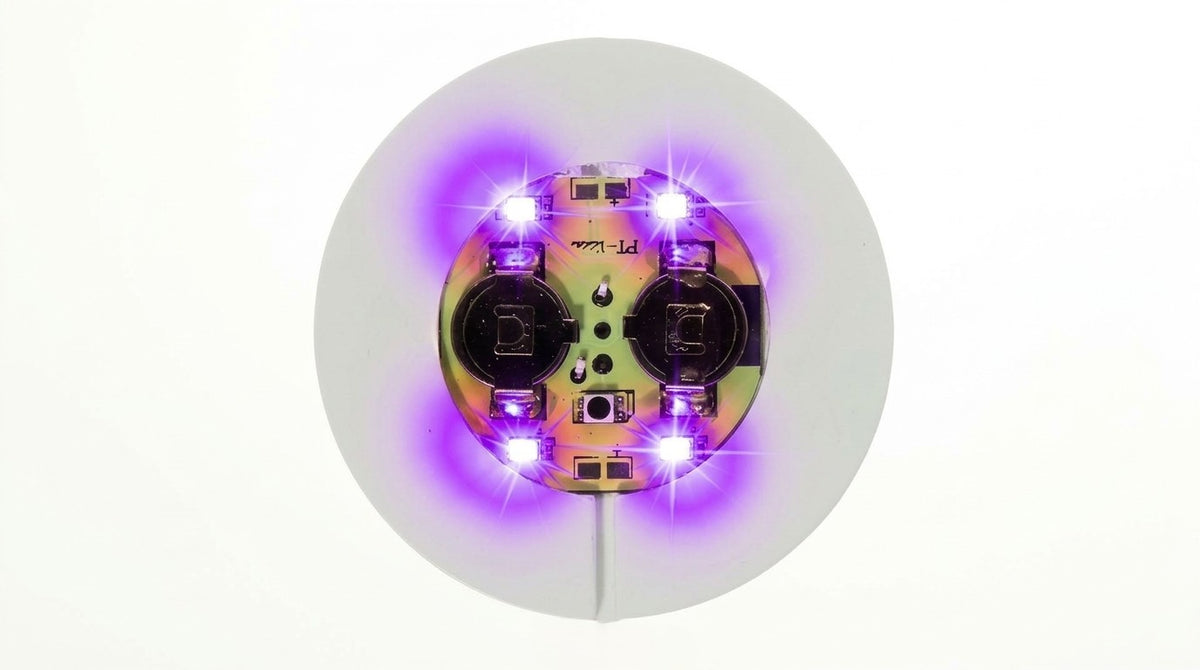 LED Light Up Coaster for Glass / Tumbler / Bottle - Purple 10pc Set-1