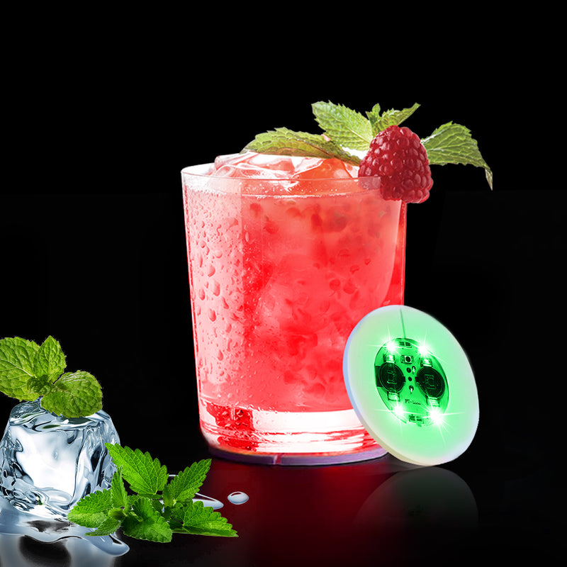 LED Light Up Coaster for Glass / Tumbler / Bottle - Red 10pc Set-3