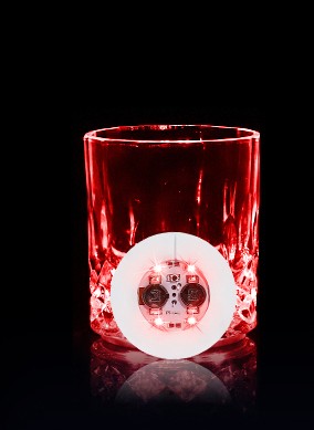 LED Light Up Coaster for Glass / Tumbler / Bottle - Red 10pc Set-6