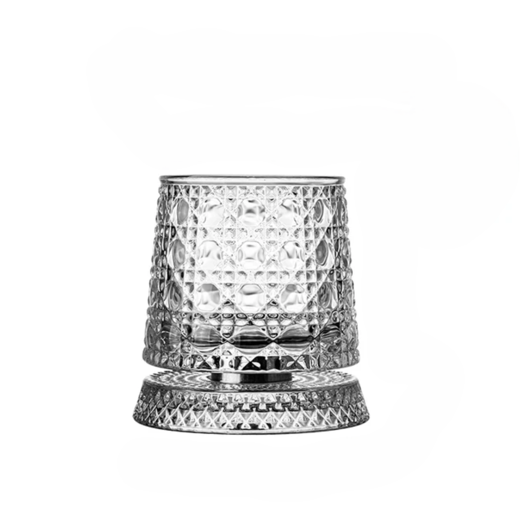 Swriling 360 Degree Glass - Diamond + 1 Coaster + 1 Gliwing Cube-3