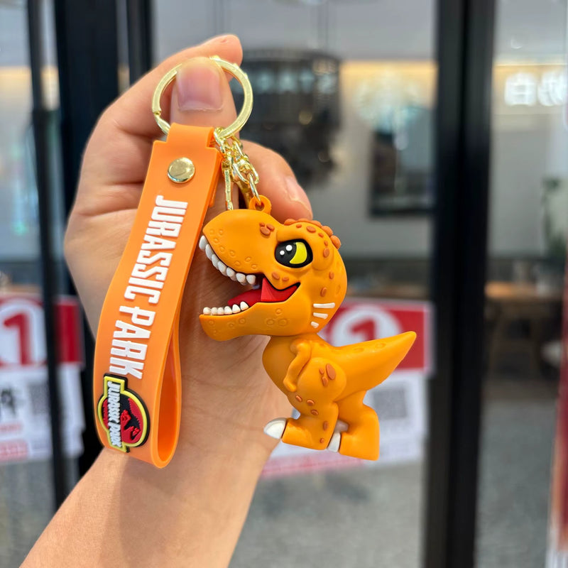 Adorable Dinosaur Brown - Bag Charm with Wrist Strap Keychain-1