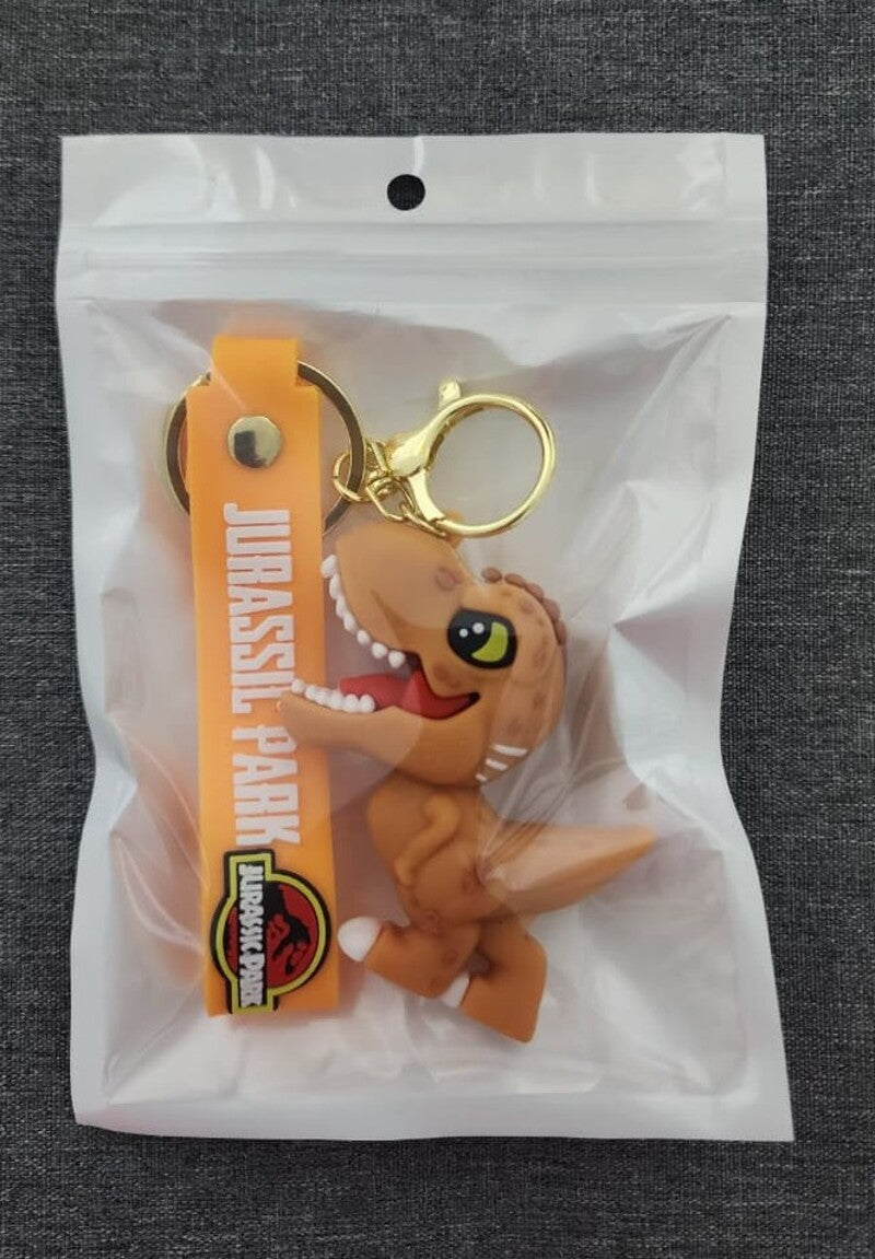 Adorable Dinosaur Brown - Bag Charm with Wrist Strap Keychain