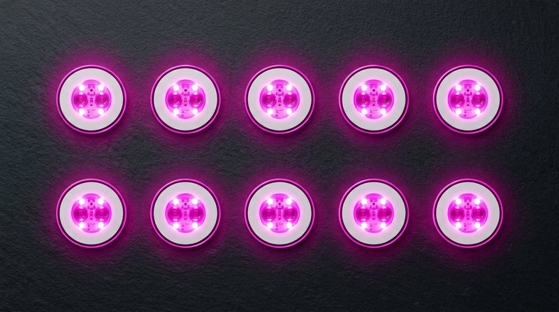 LED Light Up Coaster for Glass / Tumbler / Bottle - Pink 10pc Set-4