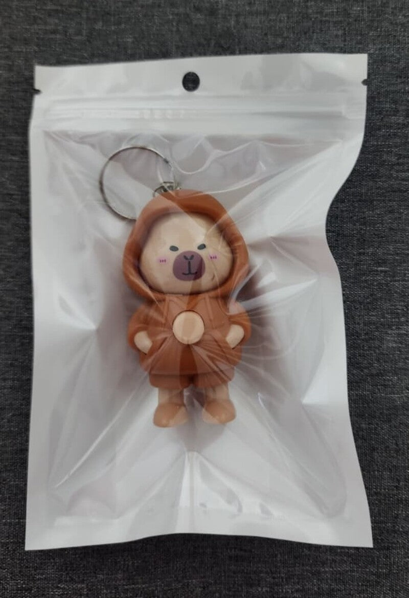 Face Changing Toy Keychain Brown – Cute Cartoon Mystery Face Changing Figurine, Trendy Portable Backpack Accessory, Fun Gift for Kids, Teens & Anime Fans-3