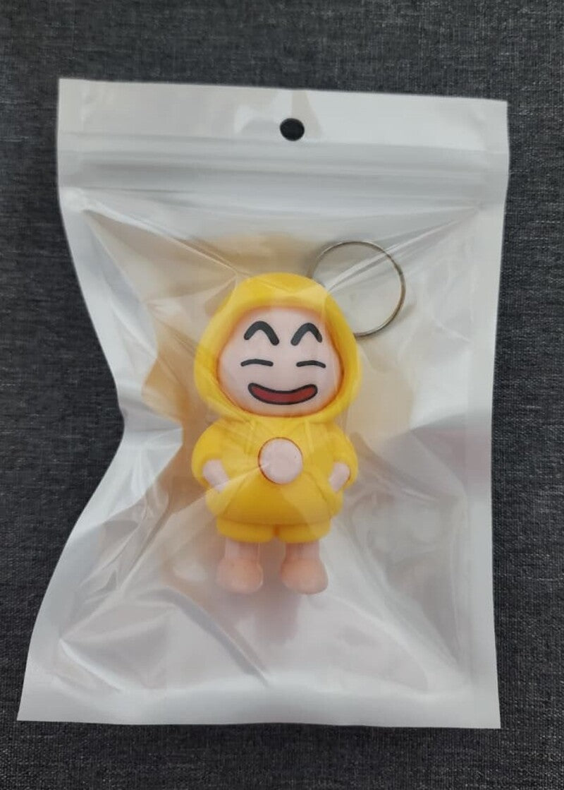 Face Changing Toy Keychain Yellow  – Cute Cartoon Mystery Face Changing Figurine, Trendy Portable Backpack Accessory, Fun Gift for Kids, Teens & Anime Fans-3