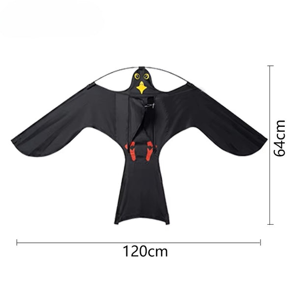 Flying Eagle Bird Repellent Kite with 4M Adjustable Pole & Stake | Garden Lawn Pigeon & Bird Scarer for Flats, Villas & Row Houses