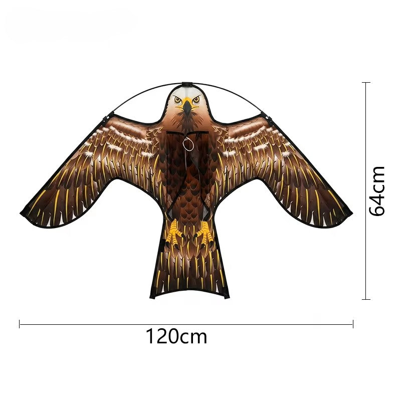 Flying Hawk Bird Repellent Kite with 4M Adjustable Pole & Stake | Garden Lawn Pigeon & Bird Scarer for Flats, Villas & Row Houses-3