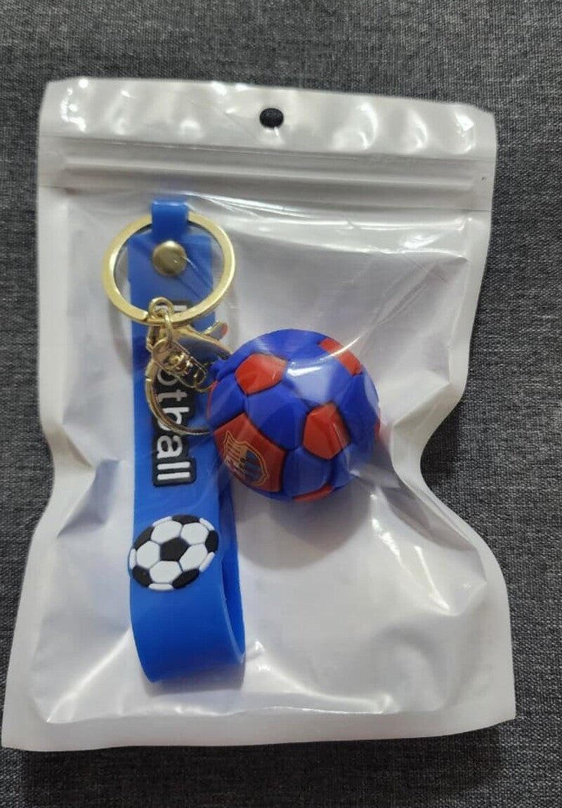 Premium Football Blue - Bag Charm with Wrist Strap Keychain