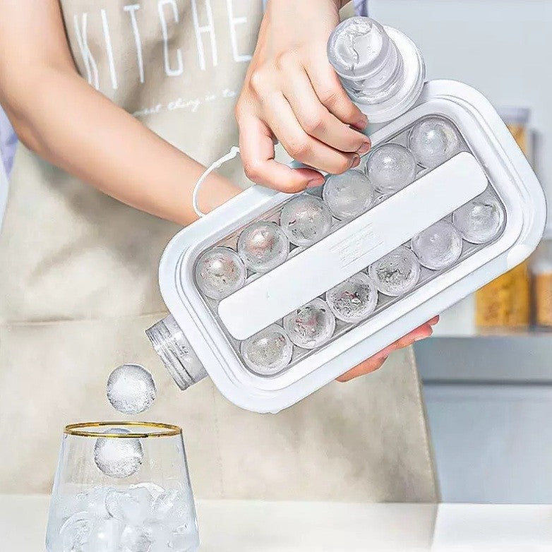 IceSphere Bottle - Perfect Round Ice ball Making Water Bottle - White Colour-11