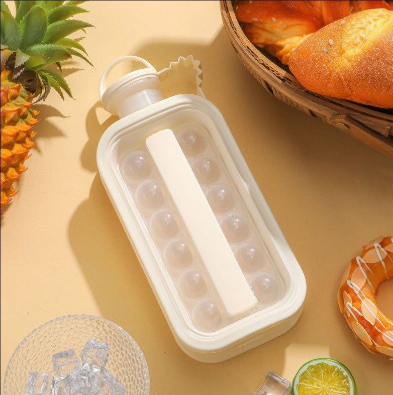IceSphere Bottle - Perfect Round Ice ball Making Water Bottle - White Colour-1