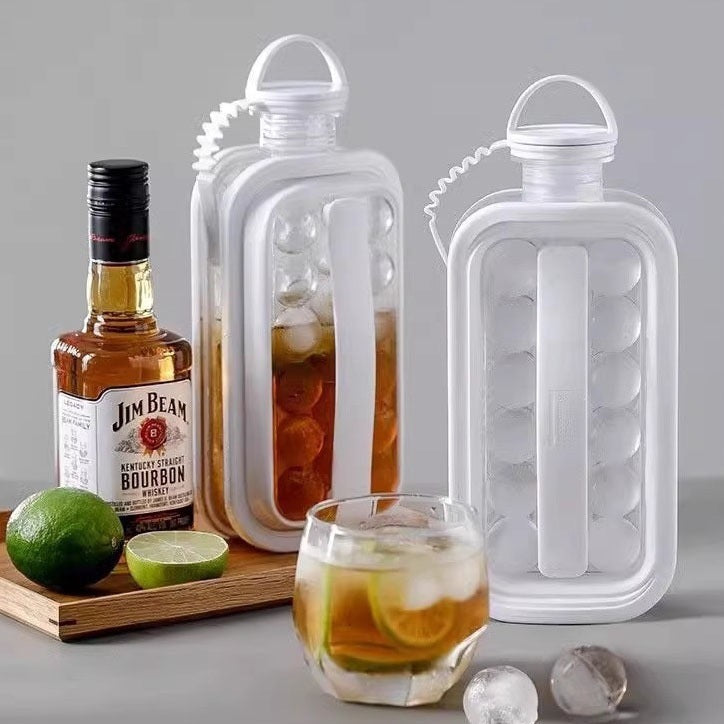 IceSphere Bottle - Perfect Round Ice ball Making Water Bottle - White Colour-9