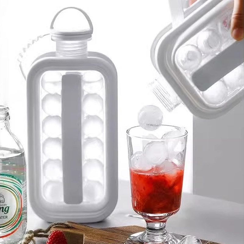 IceSphere Bottle - Perfect Round Ice ball Making Water Bottle - White Colour-4