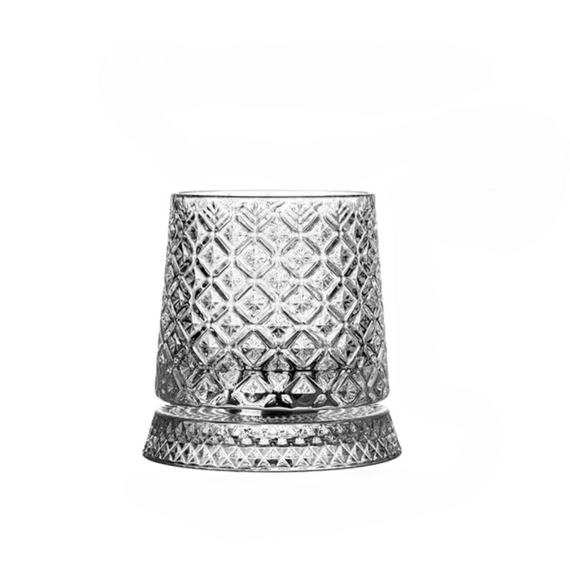Swriling 360 Degree Glass - Ice Flower + 1 Coaster + 1 Gliwing Cube-3