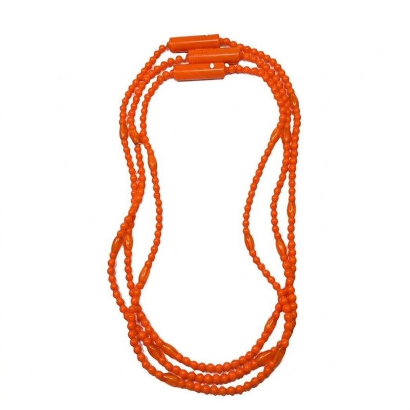Glowing LED Bead Necklace with 3 Modes of Flasing Light - Orange Colour-3