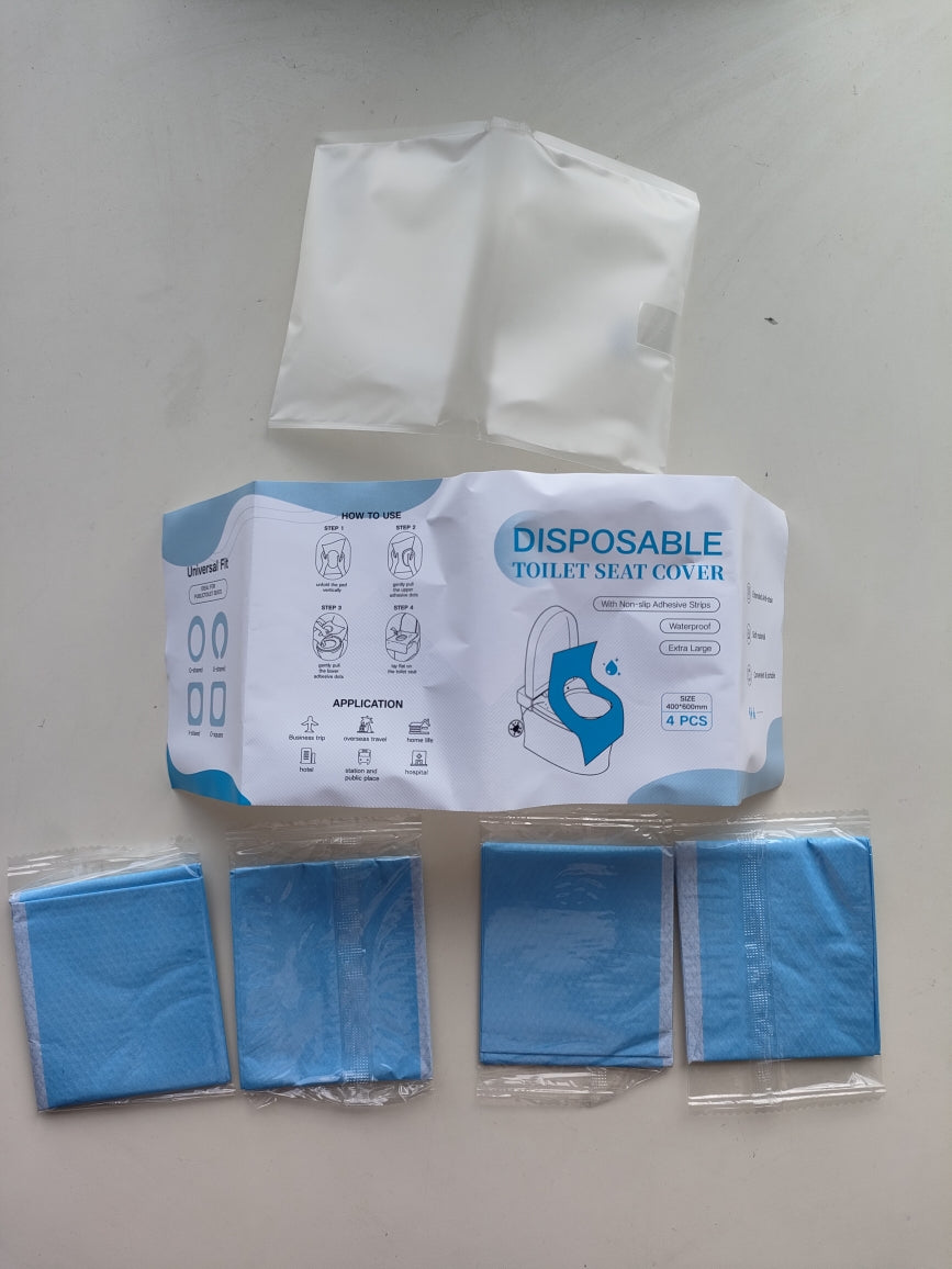Disposable Toilet Seat Covers 1ptk / 4pcs, Single-Use Hygienic Toilet Seat Protector for Travel, Public Restrooms, Office & Home-3