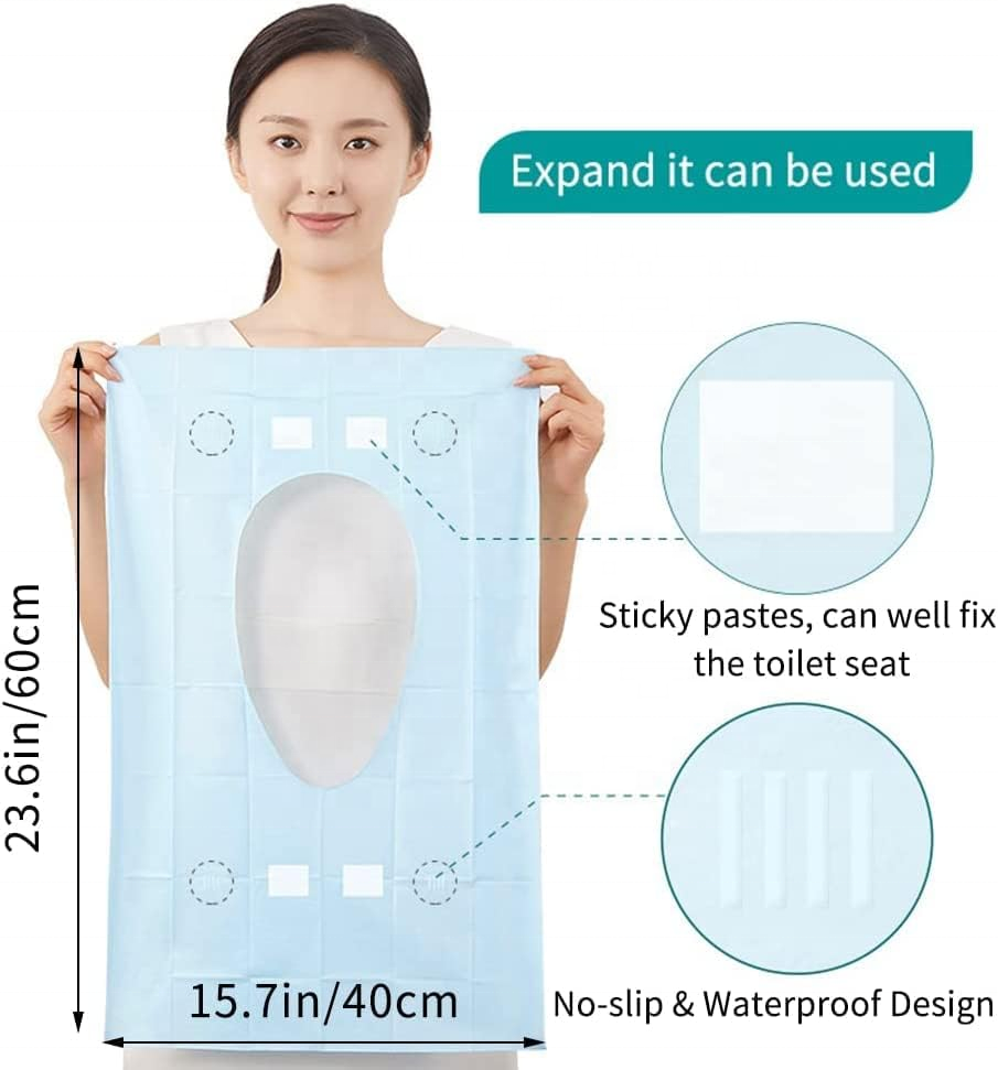 Disposable Toilet Seat Covers 1ptk / 4pcs, Single-Use Hygienic Toilet Seat Protector for Travel, Public Restrooms, Office & Home-6