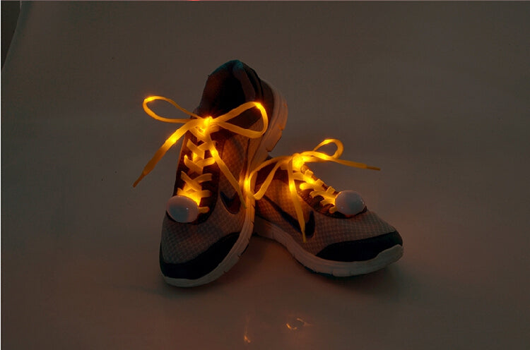 Glowing LED Shoe Lace Orange Colour - Flashing LED Shoelace with 3 Modes of Flasing Light for all.-3