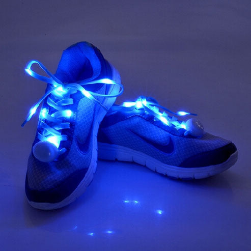 Glowing LED Shoe Lace Blue Colour - Flashing LED Shoelace with 3 Modes of Flasing Light for all.-3