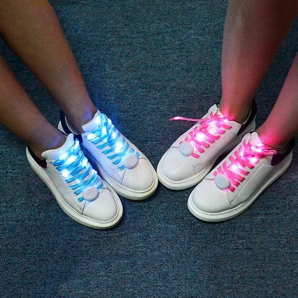 Glowing LED Shoe Lace Pink Colour - Flashing LED Shoelace with 3 Modes of Flasing Light for all.-3