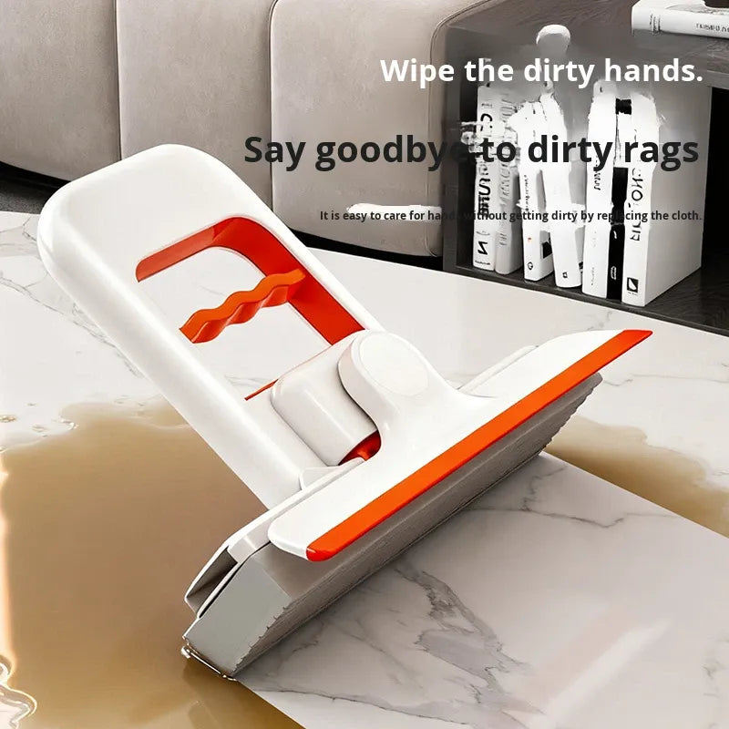 2-in-1 Foldable Sponge Mop + Tabletop Wiper-8